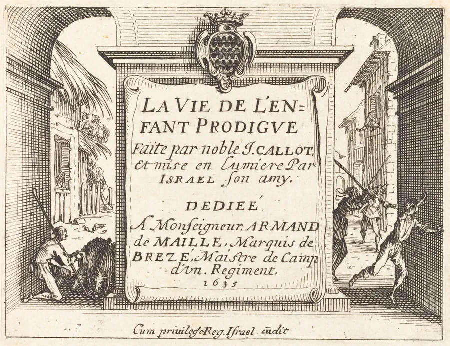 Frontispiece for "The Prodigal Son" by Jacques Callot