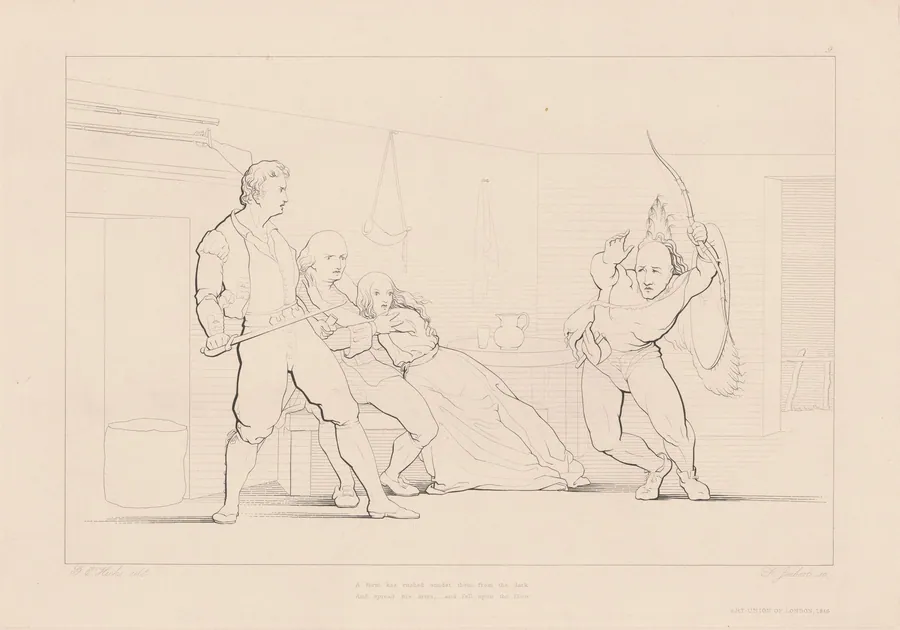 A Form Has Rushed amidst Them from the Dark by Ferdinand Joubert