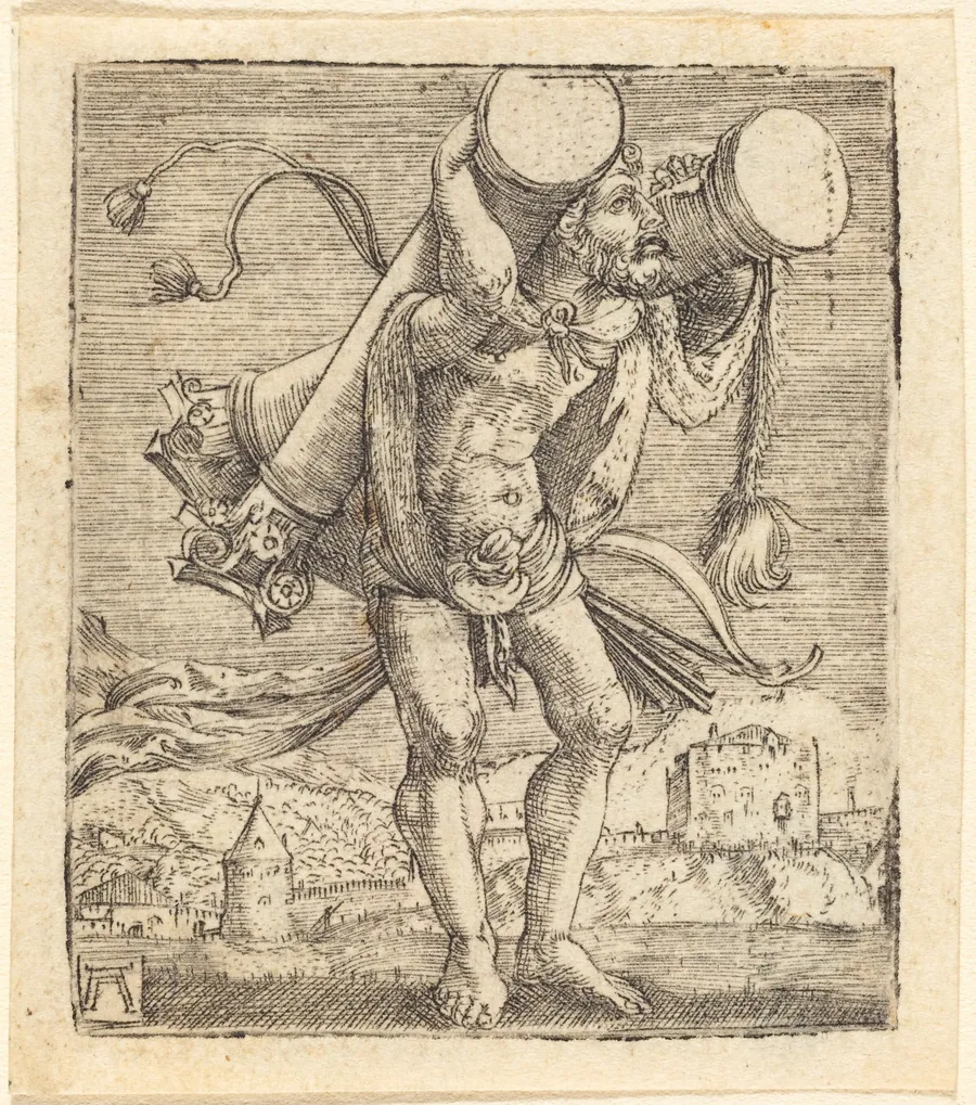 Hercules Bearing the Column of Gades by Albrecht Altdorfer