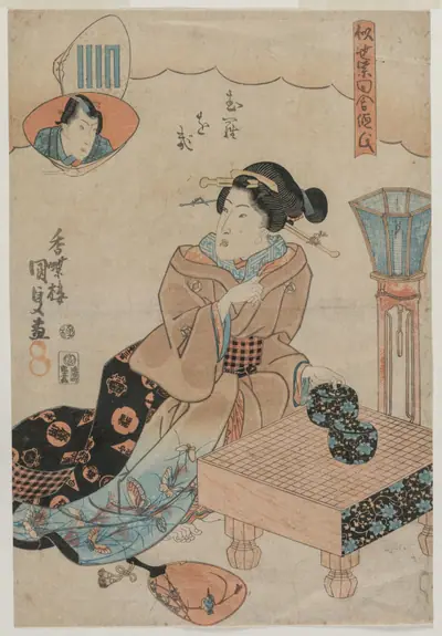 Muraogi, from the series The False Murasaki's Rustic Genji (Nise Murasaki Inaka Genji)