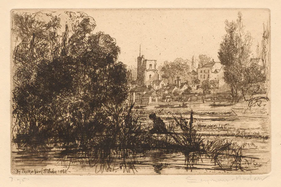 Hamerton's Portfolio III: Twickenham Church by Francis Seymour Haden