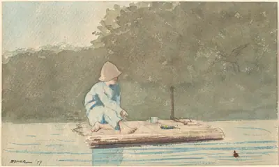 Boy on a Raft