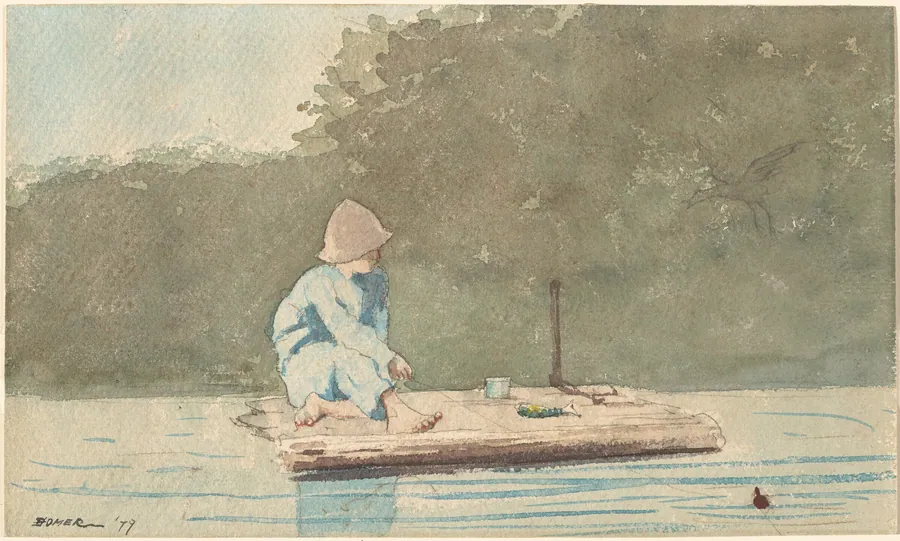 Boy on a Raft by Winslow Homer