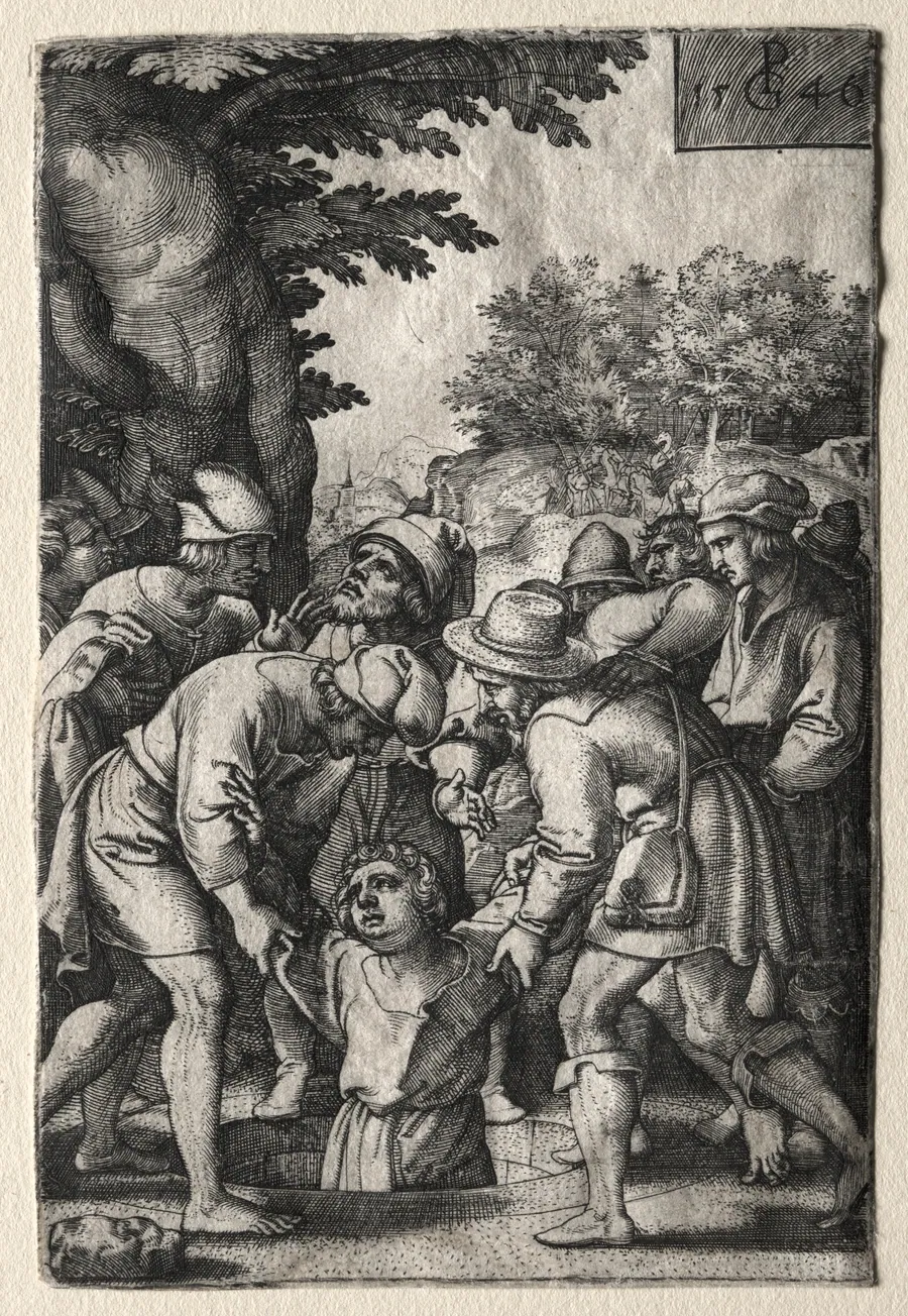 Joseph Lowered into a Well by Georg Pencz
