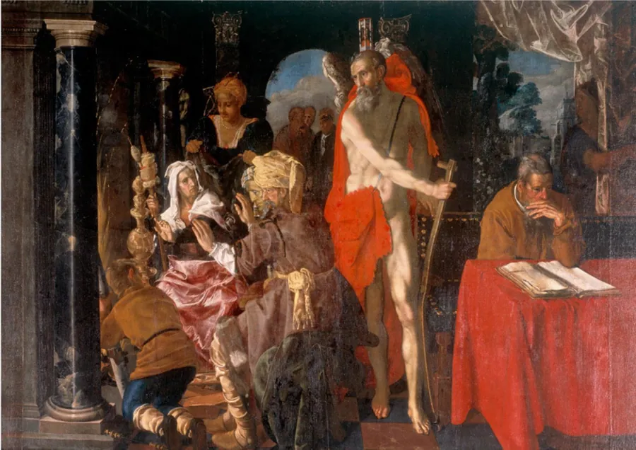 Allegori på alderdommen. Tiden og den lærde. by Isaacsz., Pieter