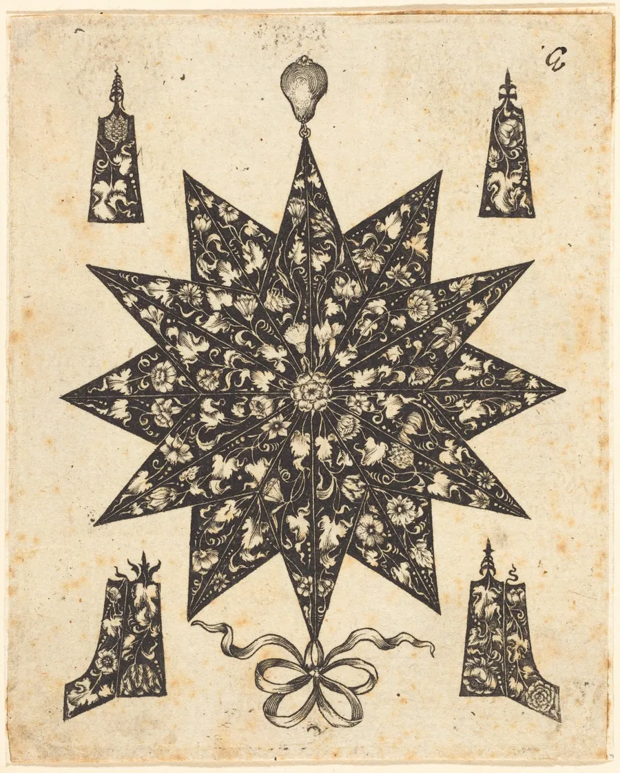 Star Embellished with Flowers by Johannes Hanias