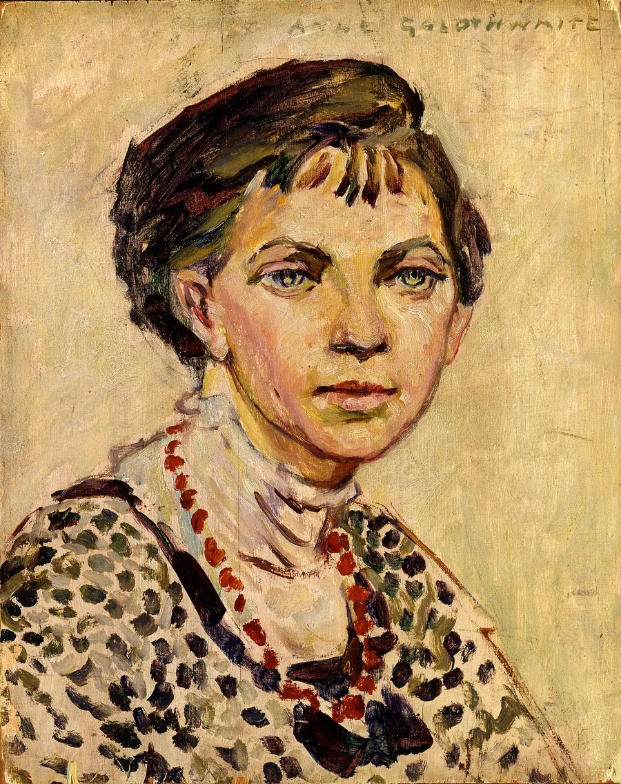 Self-Portrait by Anne Goldthwaite, born Montgomery, AL 1869-died New York City 1944