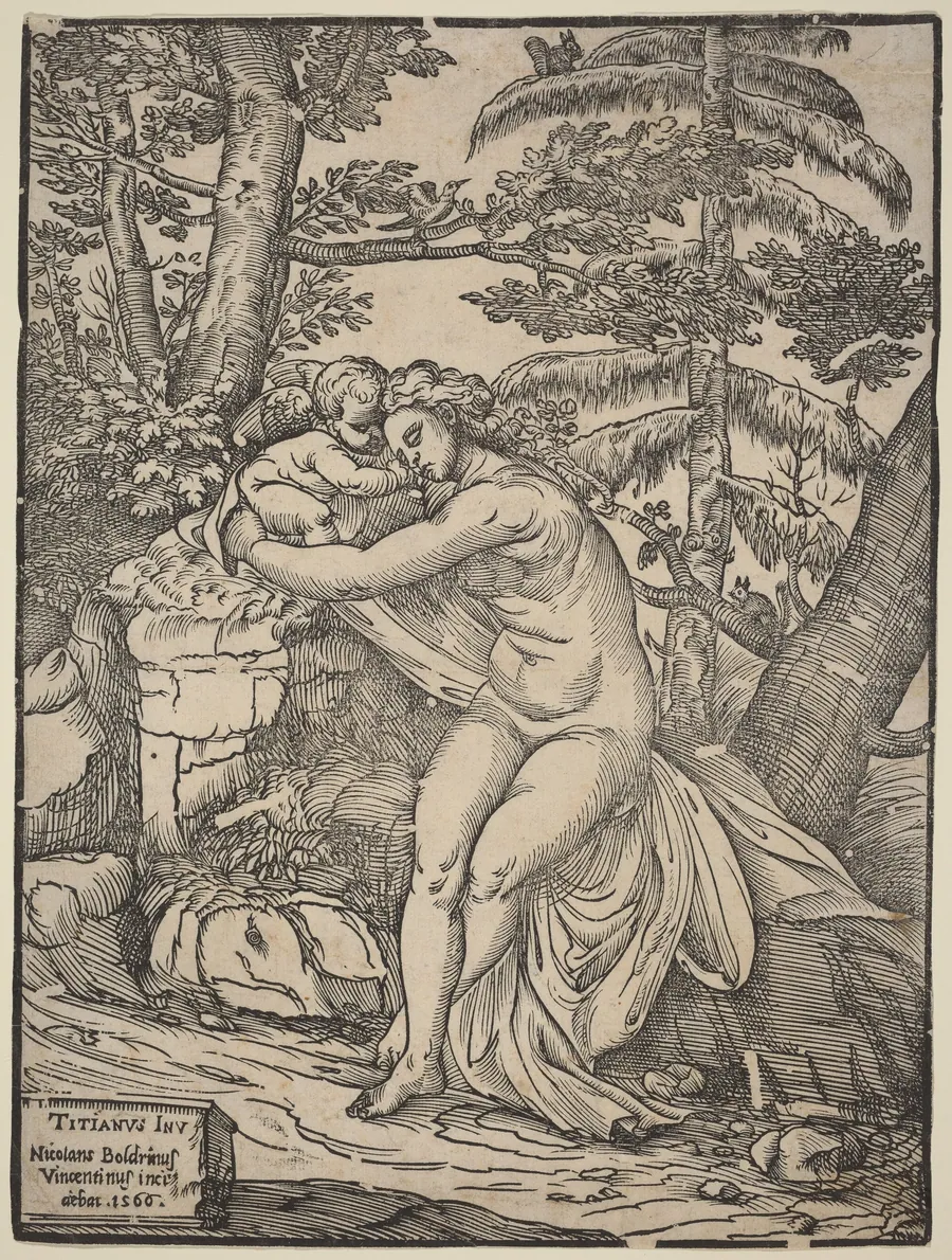 Venus and Cupid by Nicolò Boldrini