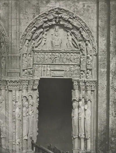 Chartres Cathedral: Right Door of the Royal Portal with Our Lady of Chartres