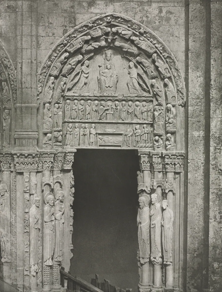 Chartres Cathedral: Right Door of the Royal Portal with Our Lady of Chartres by Charles Nègre