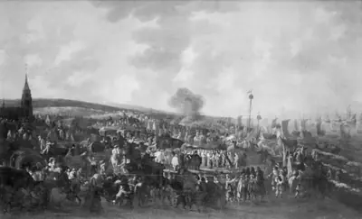 Carl II af England indskiber sig i Scheveningen 23. maj 1660
