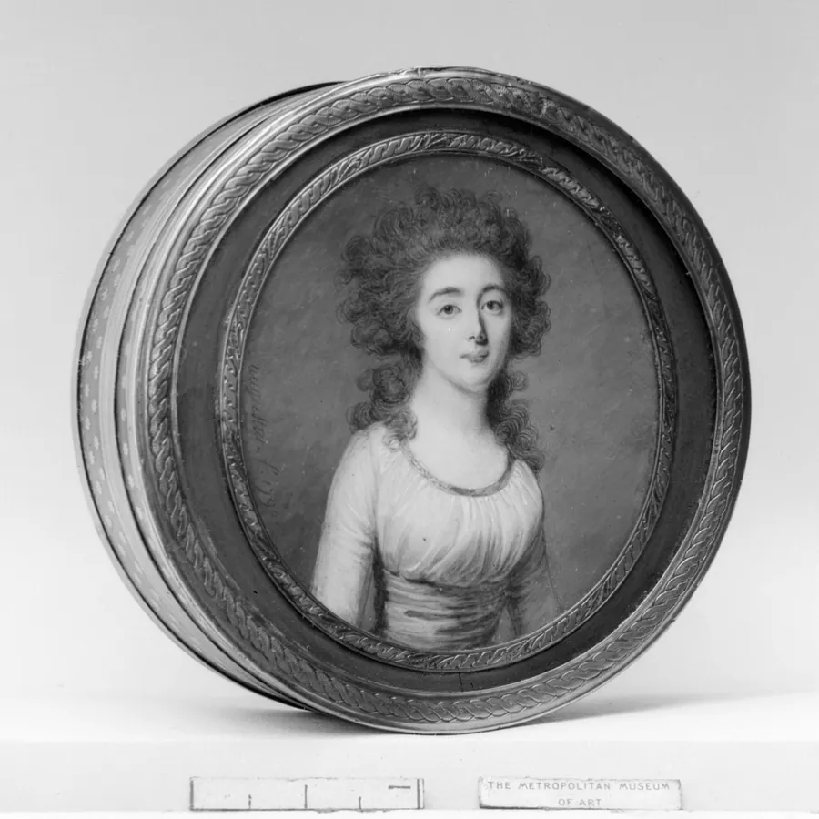 Box with portrait of a woman by Jean-Baptiste Jacques Augustin