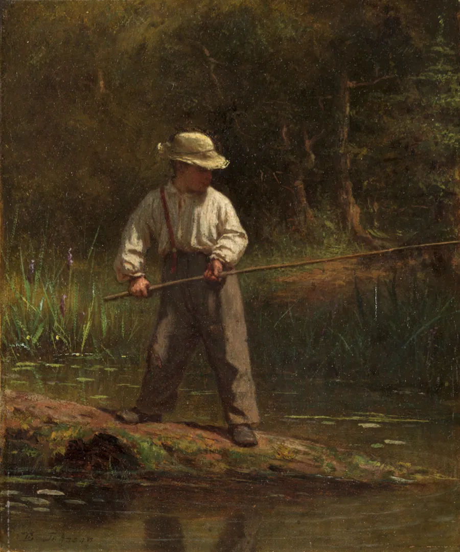 Boy Fishing by Eastman Johnson