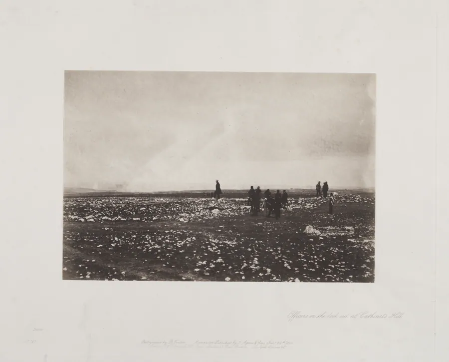 Officers on the Lookout at Cathcart's Hill by Roger Fenton