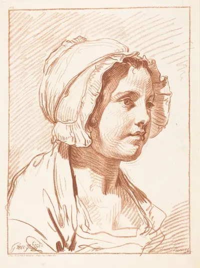Head of a Young Woman Wearing a Cap