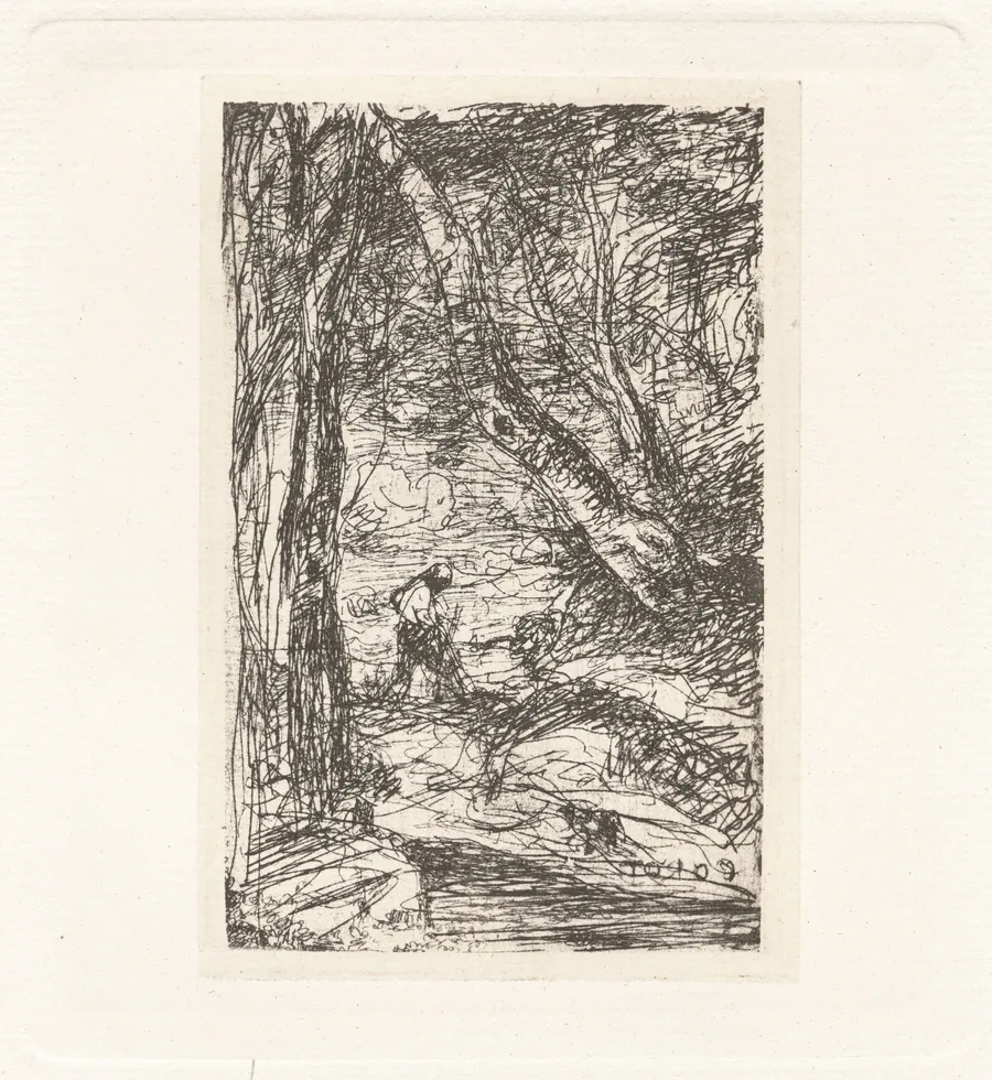 Planche XI – Le Bûcheron (Plate XI – The Woodcutter) by Charles Nègre