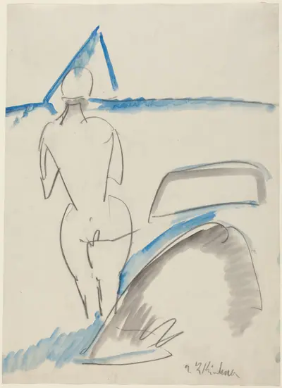 Bather on the Beach