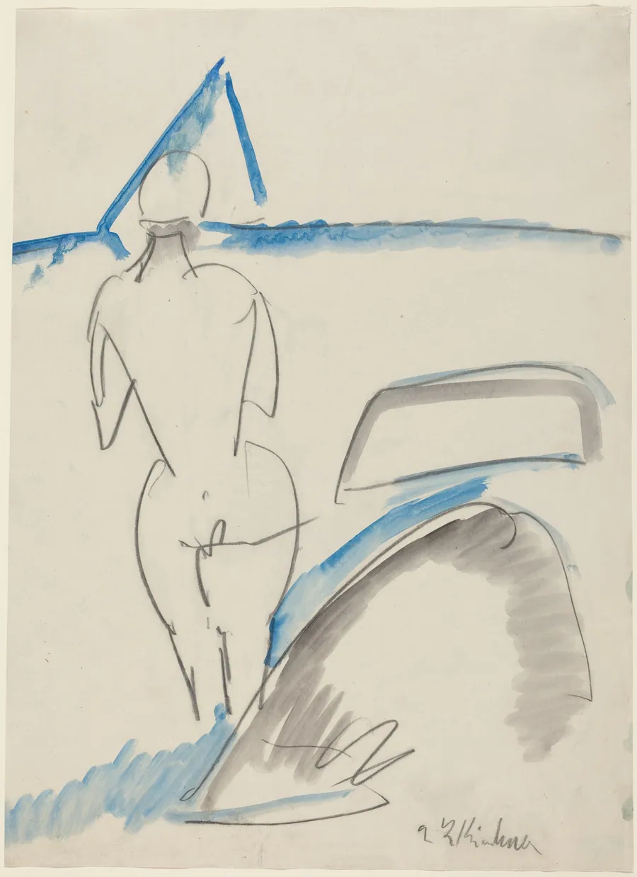 Bather on the Beach by Ernst Ludwig Kirchner