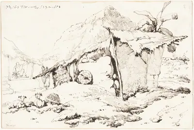 A Village Hut in India [recto]