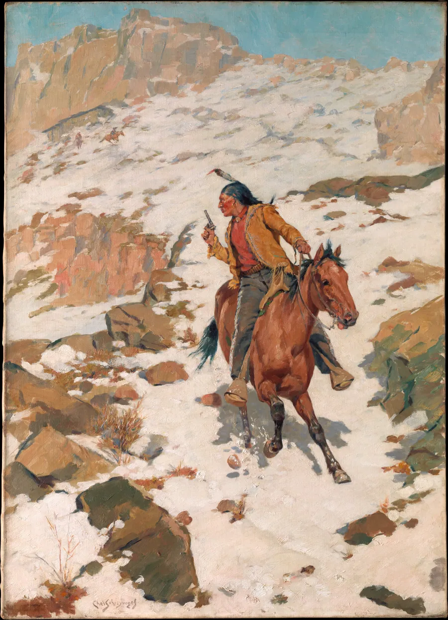 In Hot Pursuit by Charles Schreyvogel