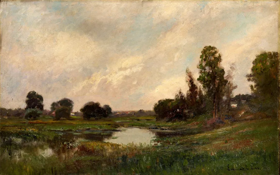 The River, Sound Beach, Connecticut by Edward Gay, born Mulligar, Ireland 1837-died Albany, NY 1928