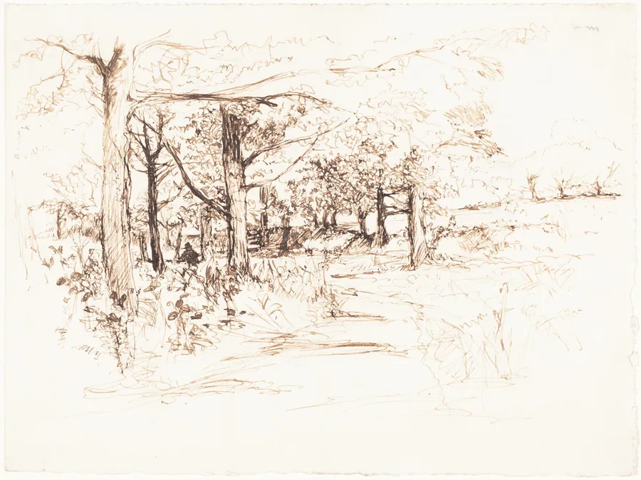 Landscape with a Tree-Lined Lane by Henry Eddowes Keene