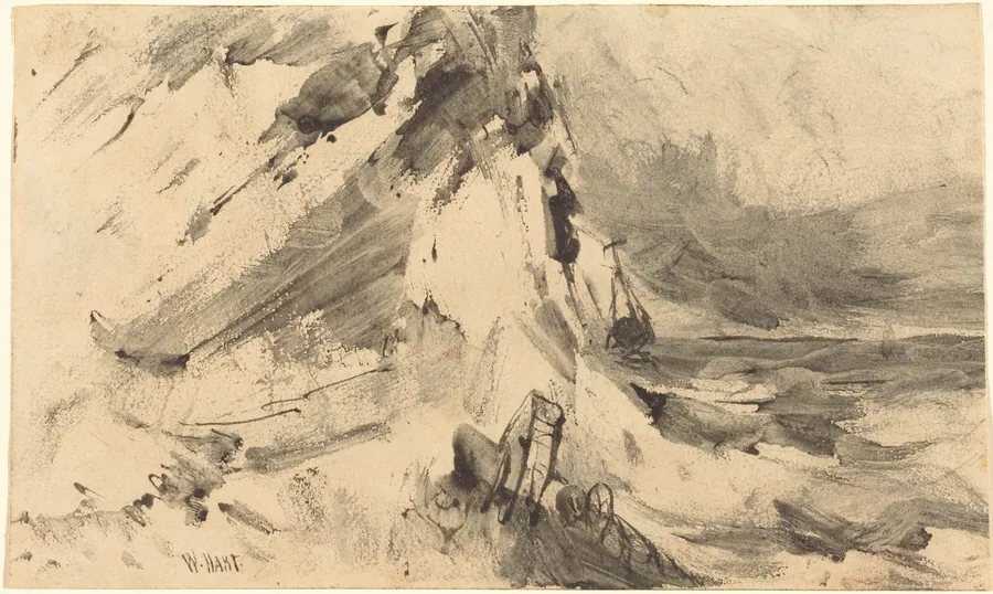 Shipwreck in Storm by William Hart