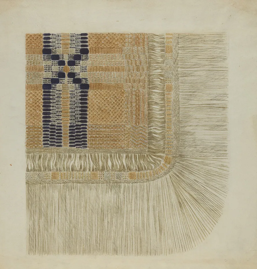 Handwoven Coverlet (Detail) by Fred Peterson