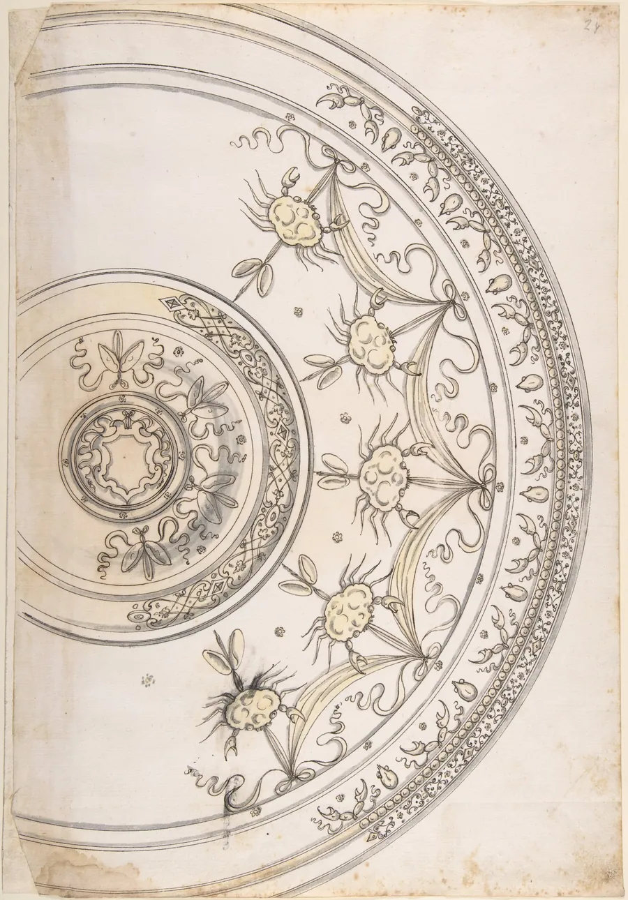 Design for Silver Plate Decorated with Crabs by Erasmus Hornick
