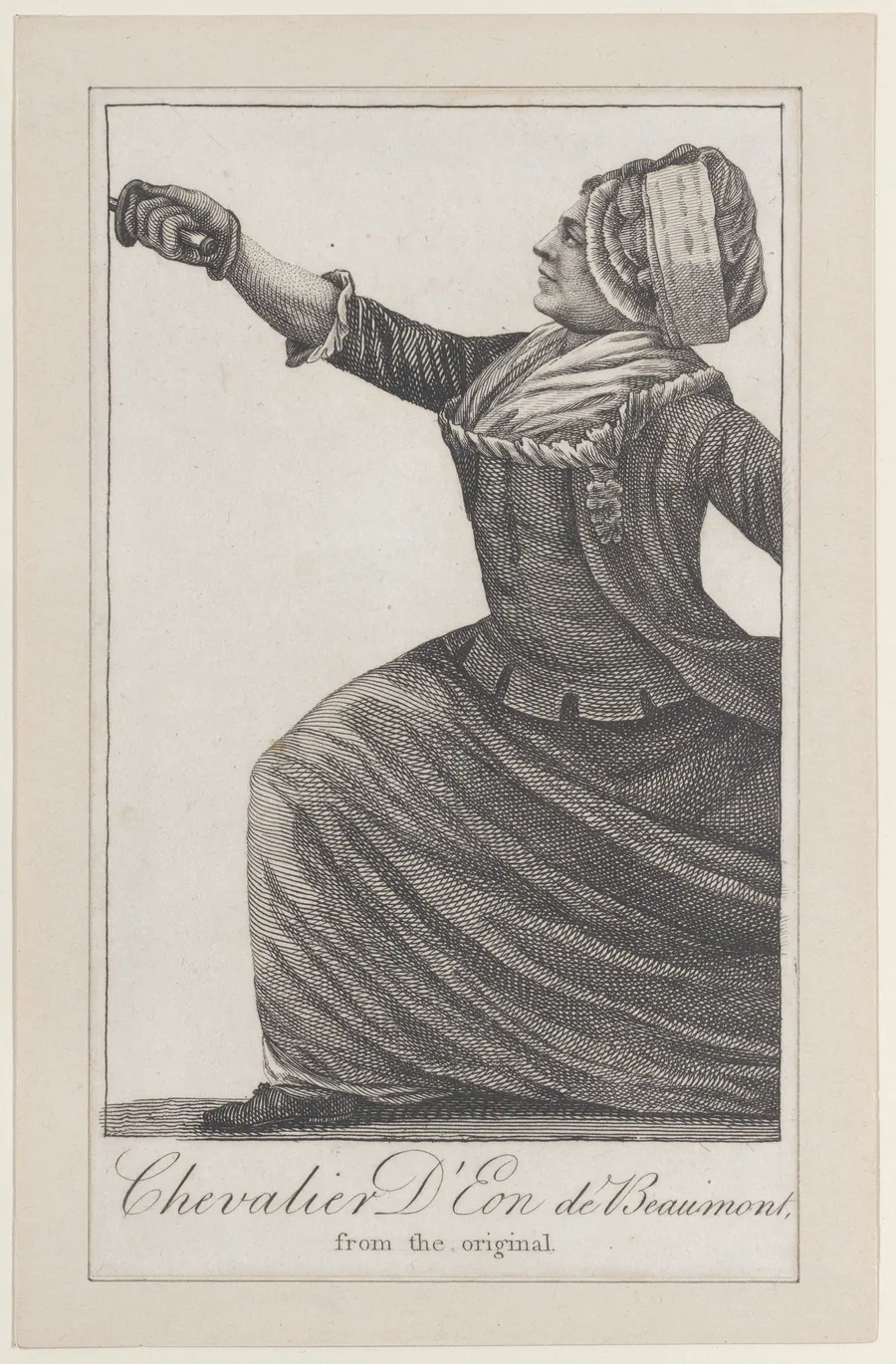 Chevalier d'Eon de Beaumont (from Kirby's Wonderful Museum) by R. S. Kirby