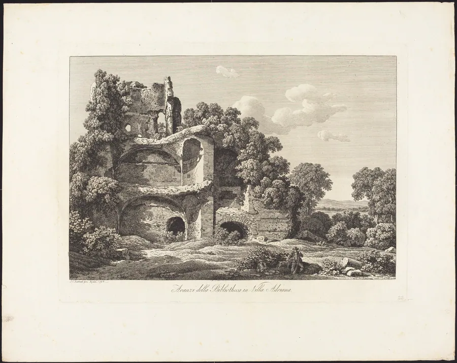 Avanzi della Bibliotheca in Villa Adriana by Johann Christian Reinhart