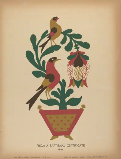 Plate 12: From the Portfolio "Folk Art of Rural Pennsylvania"