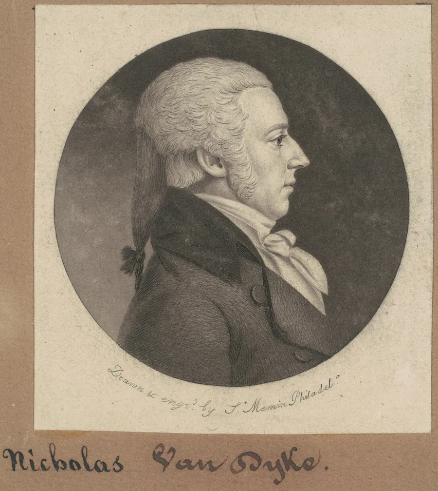 Nicholas Van Dyke by Charles B. J. Févret de Saint-Mémin