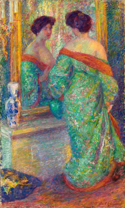 (Lady Reflected in Mirror)