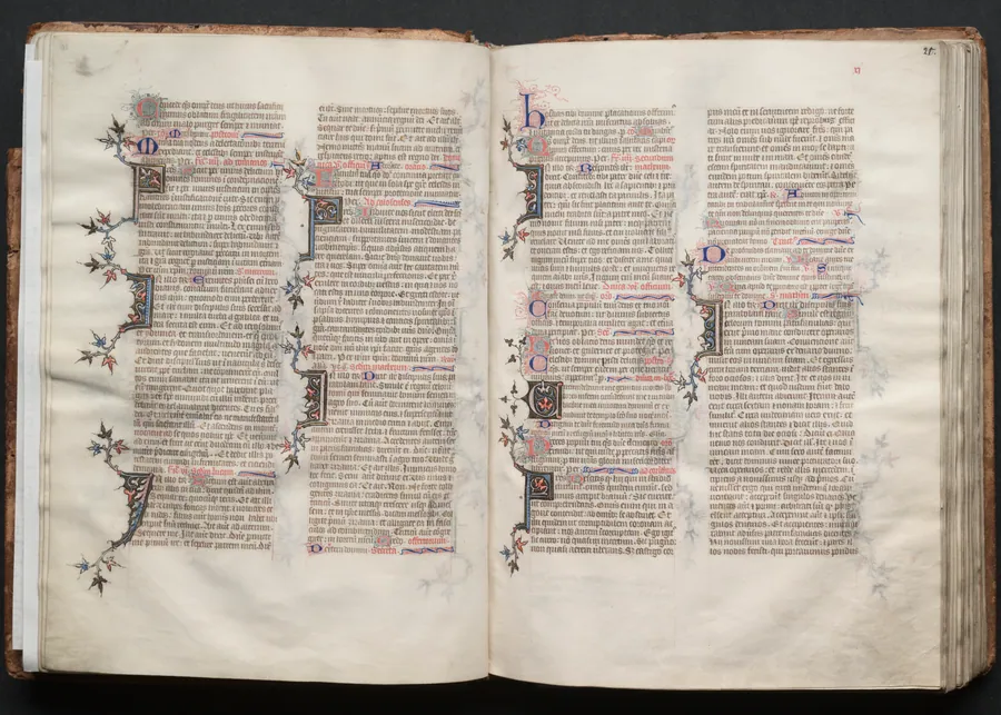 The Gotha Missal:  Fol. 21r, Text by Master of the Boqueteaux