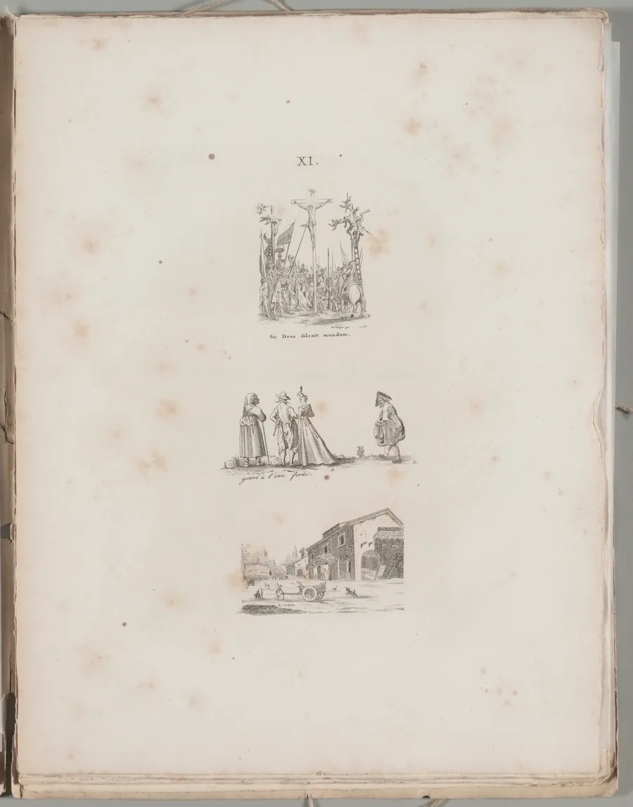 Art of the Lithograph: Three Engraving Examples, Plate XI by Alois Senefelder