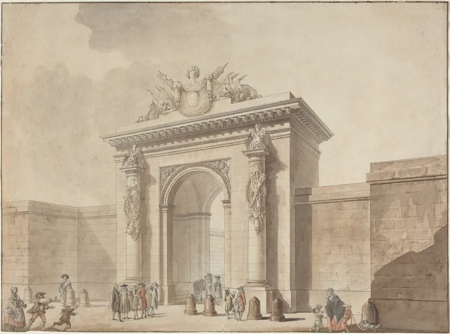 Portal of the Hôtel d'Uzès, rue Montmartre, Paris by French 18th Century