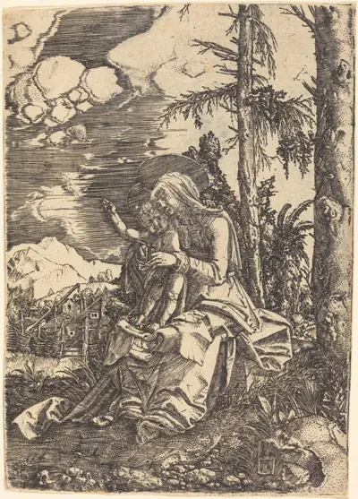 The Virgin with the Blessing Child in a Landscape