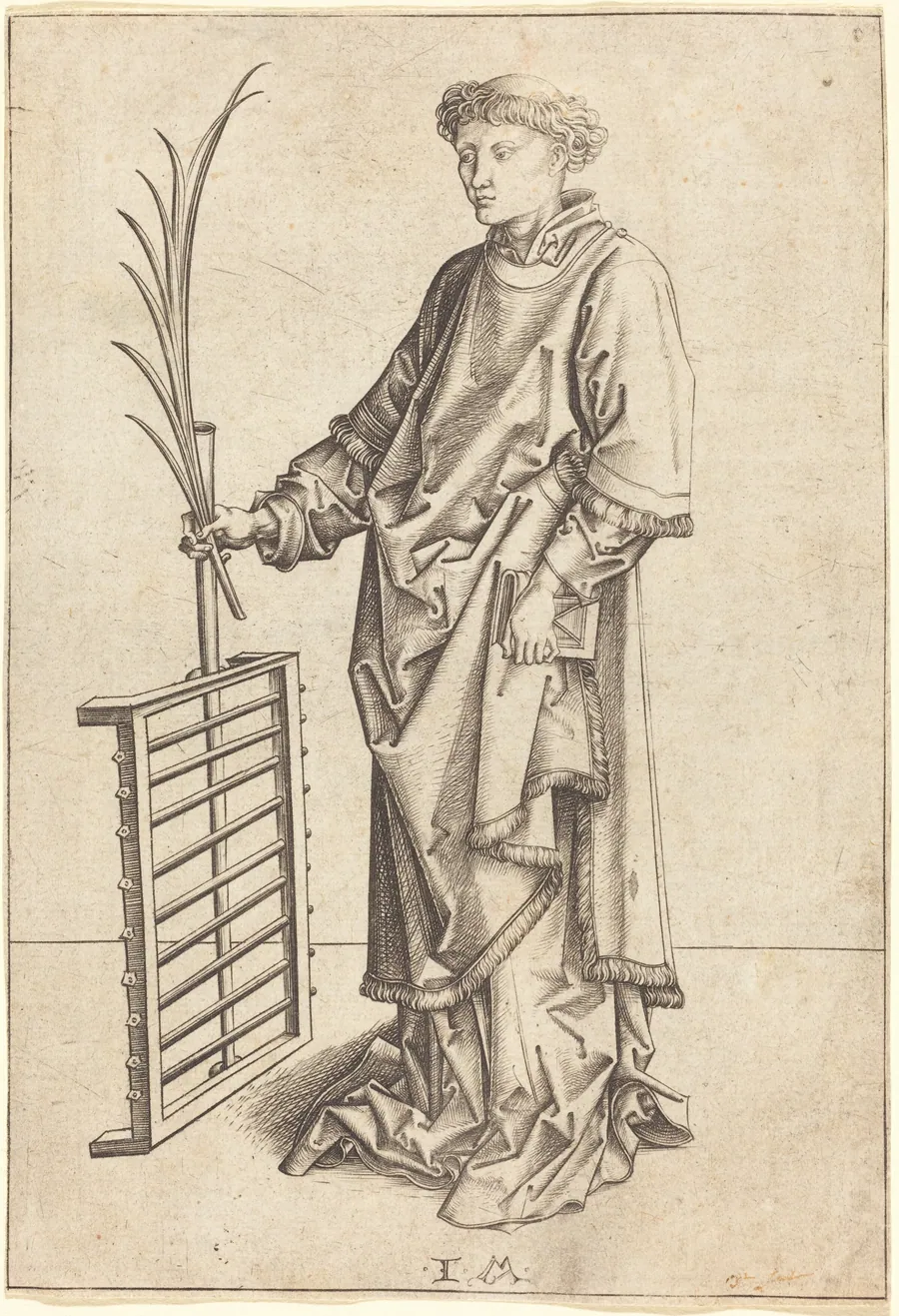 Saint Lawrence by Israhel van Meckenem