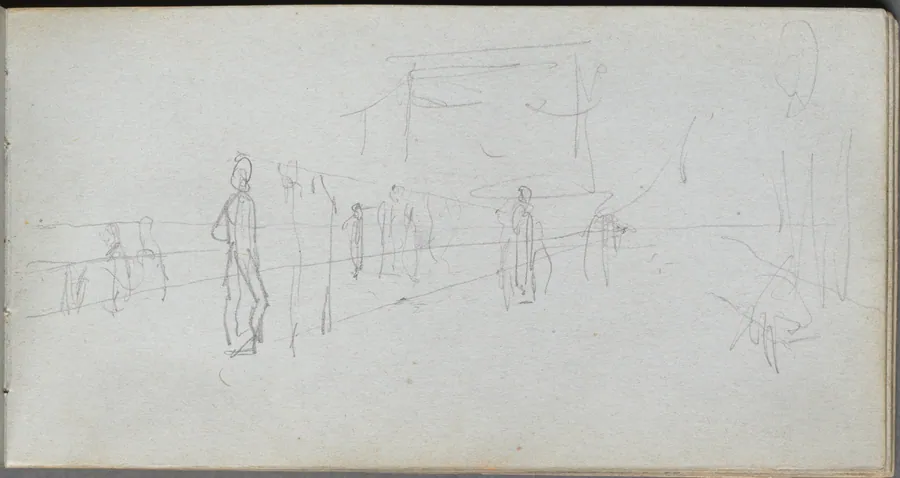 Sketchbook, page 40: Perspective Study by Ernest Meissonier