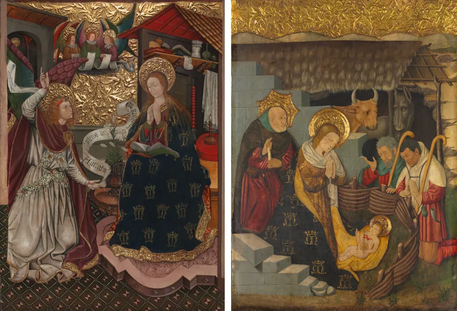 The Annunciation and The Nativity by Jaume Ferrer the Younger
