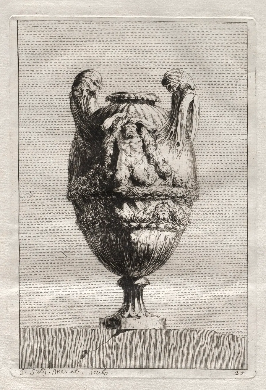 Suite of Vases:  Plate 27 by Jacques François Saly