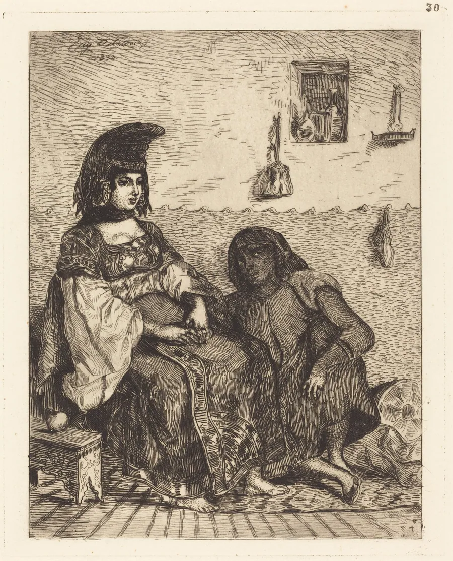 Jewish Woman of Algiers (Juive d'Alger) by Eugène Delacroix