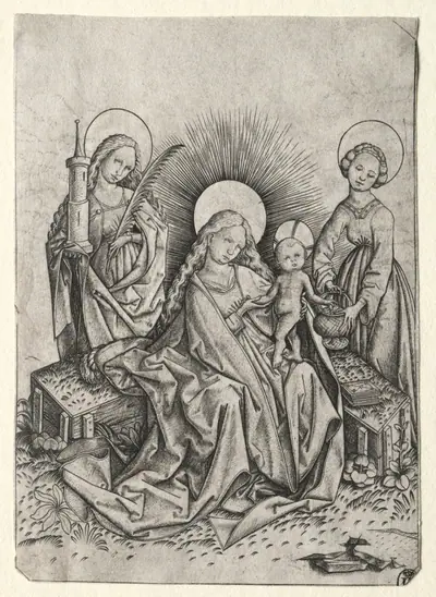 Madonna and Child in a Garden between St. Barbara and st. Dorothy
