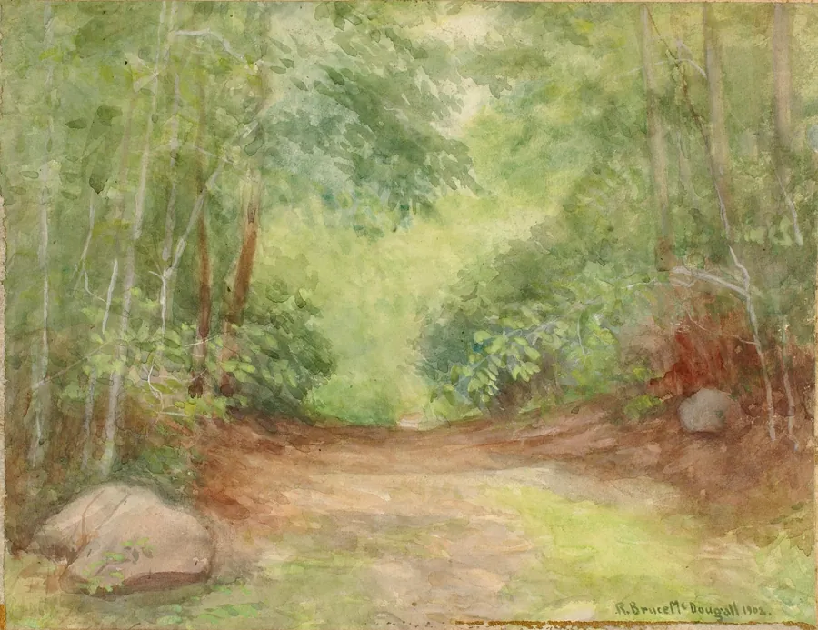 Untitled (Forest Scene) by Robert Bruce McDougall, died Long Beach, NY 1931