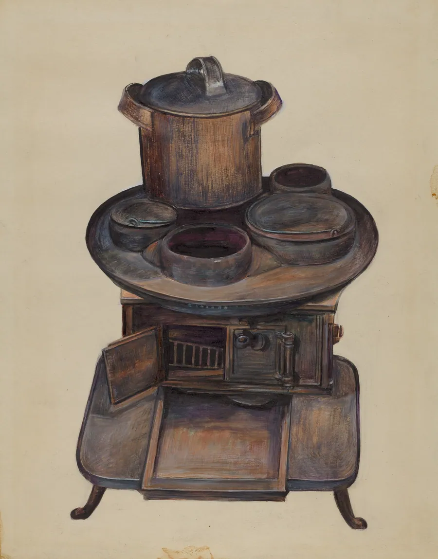 Toy Stove by Mina Lowry