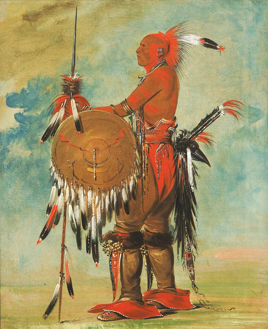 Wáh-pa-ko-lás-kuk, Bear's Track by George Catlin, born Wilkes-Barre, PA 1796-died Jersey City, NJ 1872