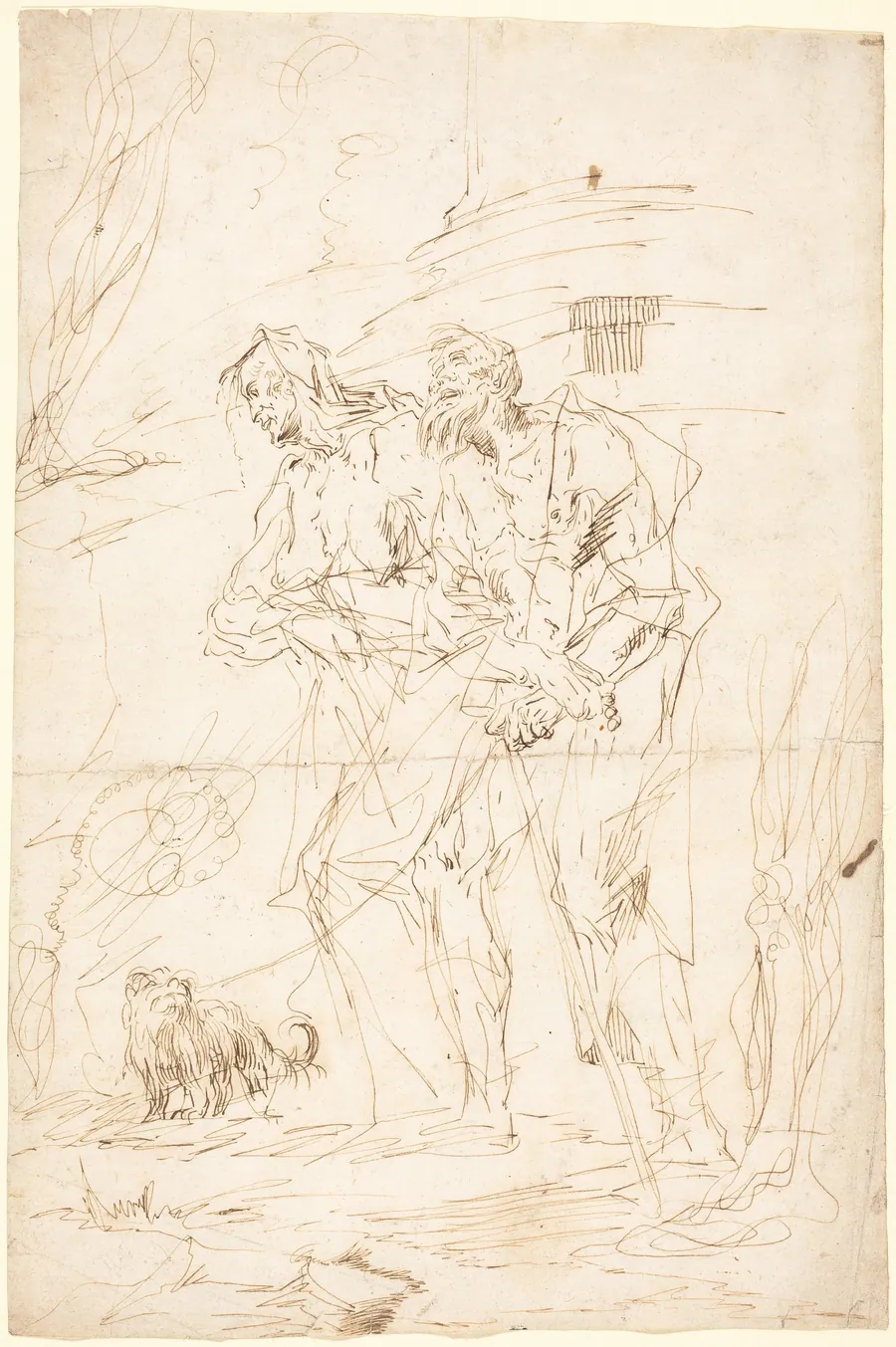 Two Beggars with Their Dog by Paul Troger