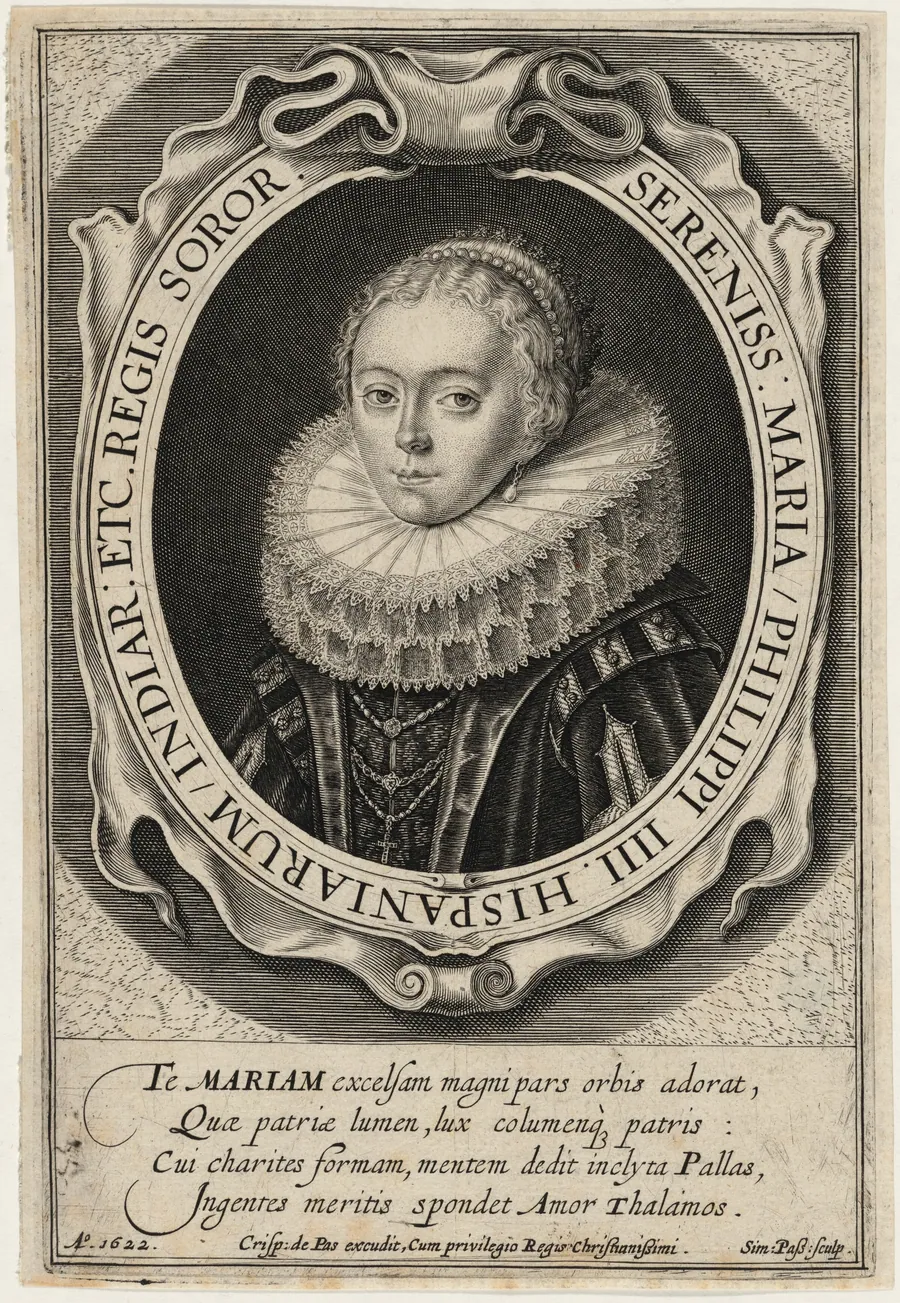 Maria of Austria, Infanta of Spain by Simon van de Passe