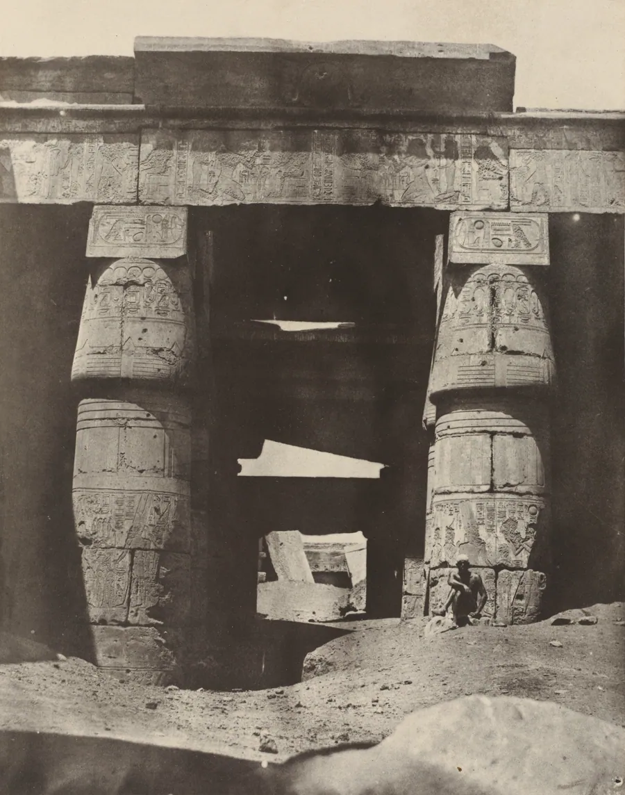 Thebes: Karnak, Portique de Temple de Khons by Maxime Du Camp